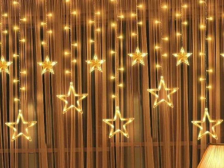 Světelný řetěz LED Hvězdy 1,8m 3xAA/USB - Dekorace a domácnost Dekorace